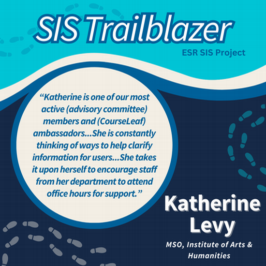 SIS Trailblazer image of recent nominee