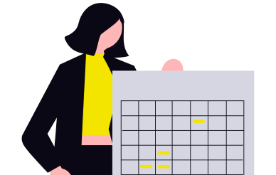 Decorative graphic of calendar